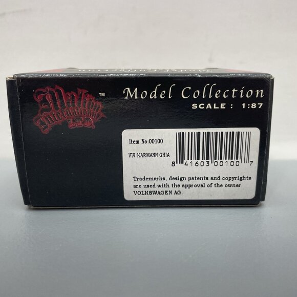 Malibu International 1:87 Volkswagon VW Karmann Chia Coupe Car Black Die Cast - Picture 5 of 6